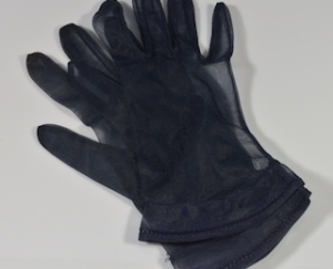 Vintage Sheer Black Gloves